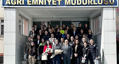 Müdür İpar, 8 Mart Dünya Kadınlar Günü'nde Ağrı Emniyeti'nin kadın personelleriyle buluştu
