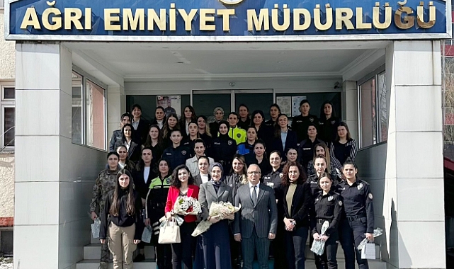 Müdür İpar, 8 Mart Dünya Kadınlar Günü'nde Ağrı Emniyeti'nin kadın personelleriyle buluştu