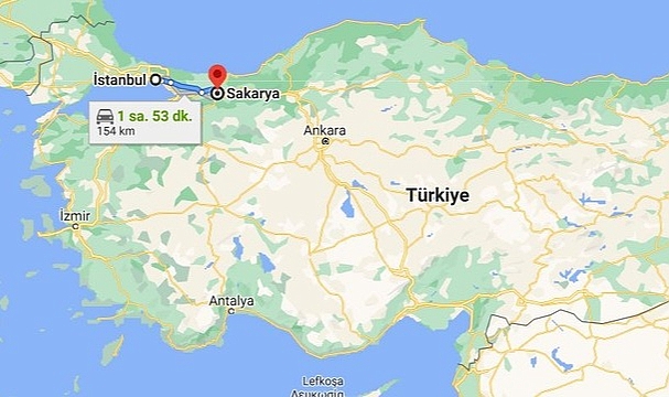 Sakarya İstanbul arası kaç saat? Sakarya İstanbul arasındaki mesafe ne kadar?