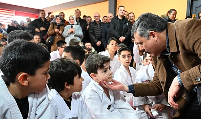 Şehit çocuklarının kuşak bağlama heyecanı