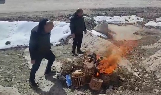 Van'da kafes avcılığı yapan 3 kişiye 48 bin 765 TL idari para cezası kesildi