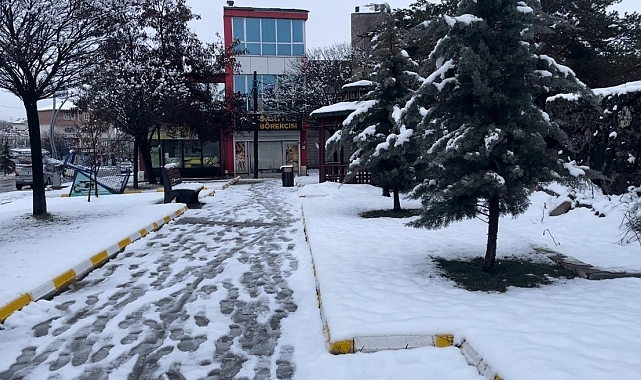 Van'ın Muradiye ilçesinde yoğun kar yağışı