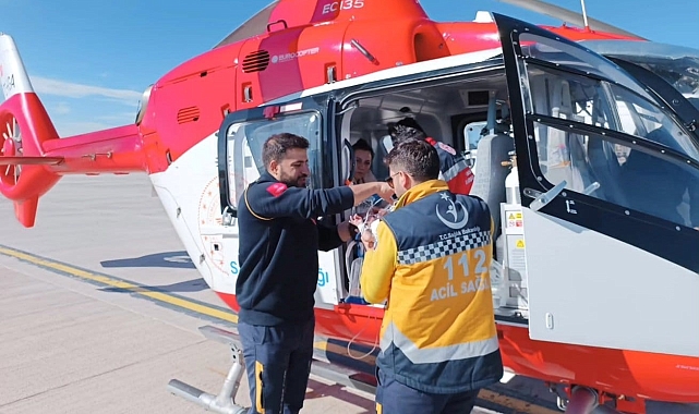 12 günlük bebek, helikopterle Van'a sevk edildi