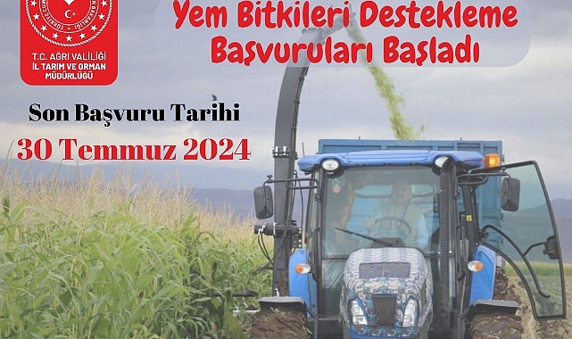 Ağrı’da 2024 Yılı Yem Bitkileri Desteği Başvuruları Başladı
