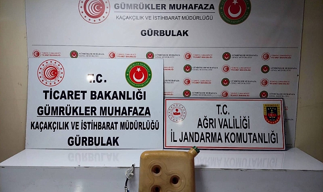 Ağrı’da çekiciye bağlı dorsede 20 litre sıvı uyuşturucu ele geçirildi