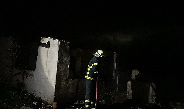 Bağ evinde yangın çıktı