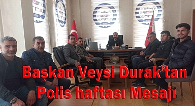 Başkan Veysi Durak'tan; Polis haftası Mesajı
