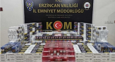 Erzincan'da 4570 paket kaçak sigara ele geçirildi