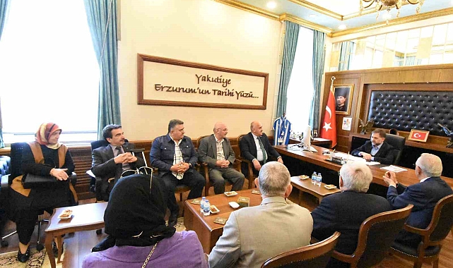 Erzurum  Kent Konseyi'nden Başkan Uçar'a hayırlı olsun ziyareti