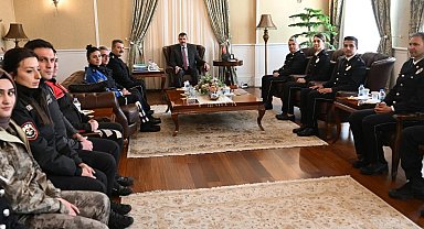 Erzurum Valisi Mustafa Çiftçi, Emniyet müdürü Kırdar'ı kabul etti