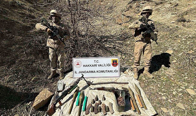 Hakkari'de silah ve mühimmat ele geçirildi