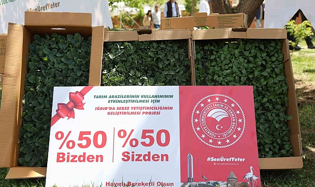 Iğdır'da hibe destekli sebze fidesi ve soya tohumu dağıtıldı