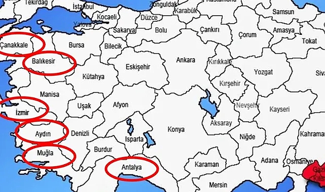 Kastamonu, İzmir, Balıkesir, Çankırı, İstanbul, Muğla, Denizli, Ankara, Samsun, Antalya, Yalova... Hepsi tek tek sayıldı, dün hepsinin başına ayrı ayrı geldi