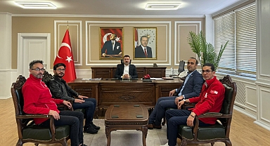 Kızılay’dan Diyadin Kaymakamı Mustafa Karali’ye ziyaret