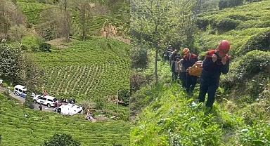Korkunç kaza! Rize'de iki kadın ağaca çarpan teleferikten düştü