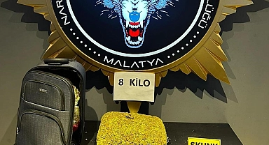 Malatya'da 8 kilo skunk ele geçirildi