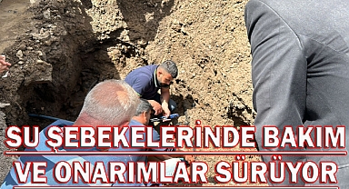 Patnos'ta su şebekelerinde ki arızalar onarılıyor