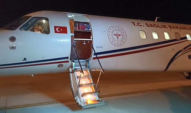 Van'da ambulans uçak yaralı hasta için havalandı