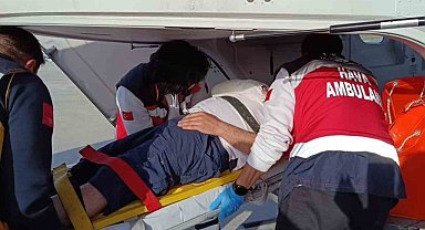 Van'da Kosta kırığı hastası için helikopter ambulans havalandı