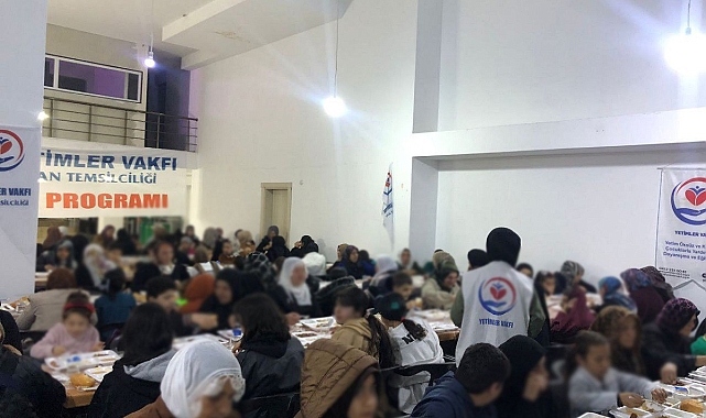Yetim çocuklar iftar sofrası kuruldu