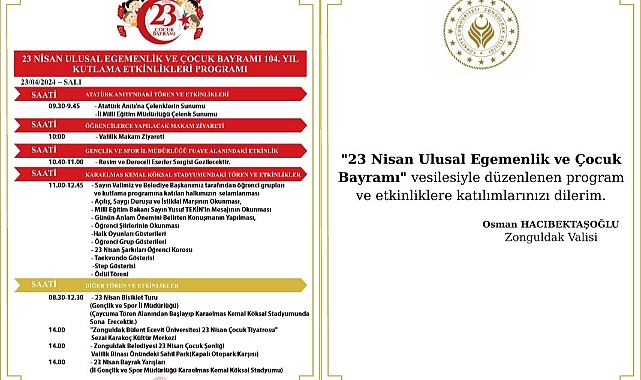 Zonguldak’ta 23 Nisan coşkusu yaşanacak