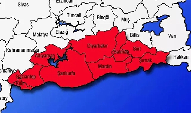 Adıyaman, Batman, Diyarbakır, Gaziantep, Kilis, Mardin, Siirt, Şanlıurfa ve Şırnak... Geri sayım başladı