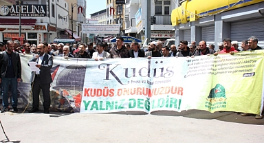 Ağrı’da Filistin’deki katliam için basın açıklaması düzenlendi