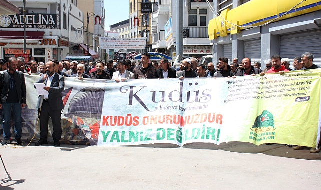 Ağrı’da Filistin’deki katliam için basın açıklaması düzenlendi