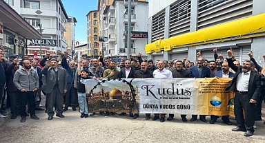 Ağrı'da, Filistin'deki katliama tepki