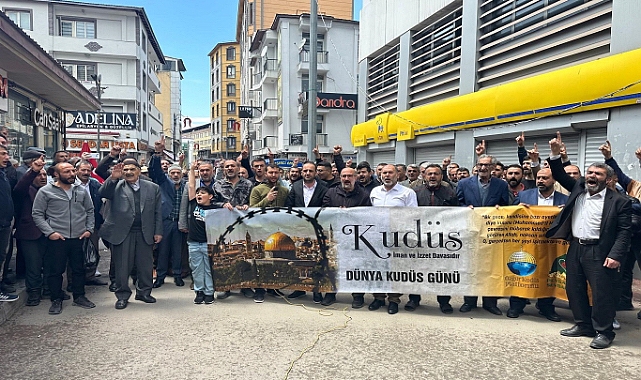 Ağrı'da, Filistin'deki katliama tepki