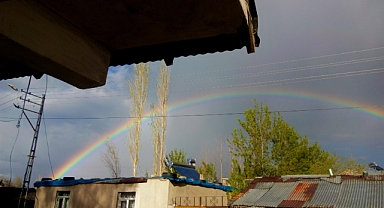 Ağrı’da Gökkuşağı görsel şölen oluşturdu