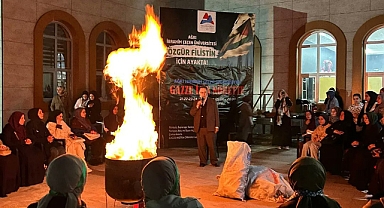 AİÇÜ öğrencileri kamp ateşi yakarak özgürlük nöbetine devam etti