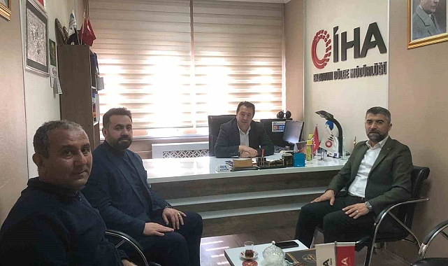 AK Parti İl Başkanı Küçükoğlu, İHA Erzurum Bölge Müdürlüğü'nü ziyaret etti