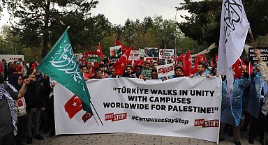 Atatürk Üniversiteli öğrencilerden Filistin'e destek mesajı