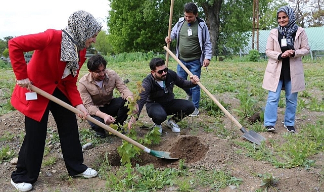 Erzurum'da sağlıkta farkındalık için fidan dikildi