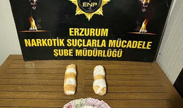 Erzurum'da 1 kilo 103 gram metamfetamin operasyonu