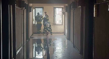 Erzurum'un Yakutiye ilçesinde büro yangını paniğe neden oldu