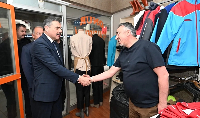 Erzurum Valisi Mustafa Çiftçi esnafa ziyaretin de bulundu