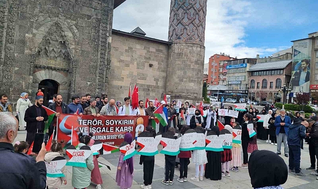Erzurumlu çocuklardan Filistinli kardeşlerine destek