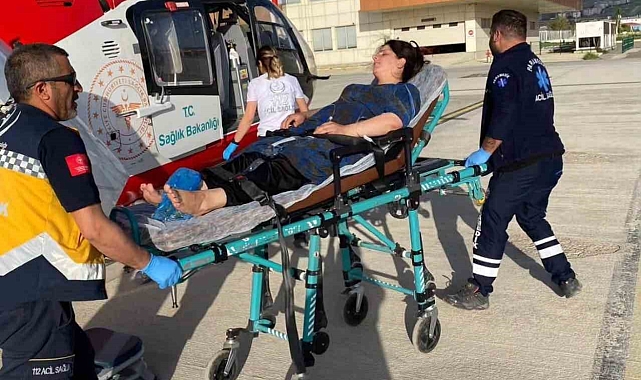 Hakkari'de 27 yaşındaki hasta helikopter ambulansla hastaneye sevk edildi