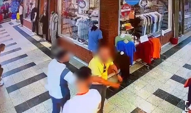 İş yerine silahlı saldırı kamerada