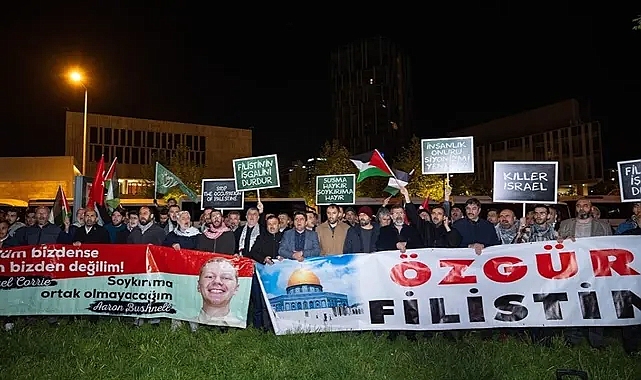 İsrail'in saldırıları Ankara'da protesto edildi