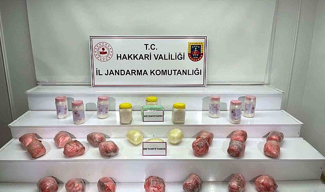 Jandarma 34 kilo 638 gram metamfetamin ele geçirildi