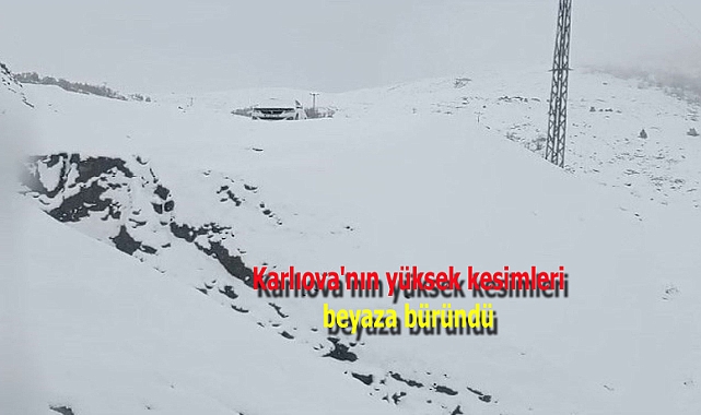 Karlıova'nın yüksek kesimleri beyaza büründü
