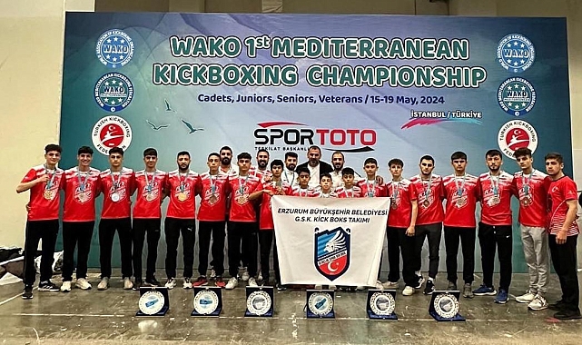 Kick Boks Akdeniz Şampiyonasına Erzurumlu Takımı Damga Vurdu