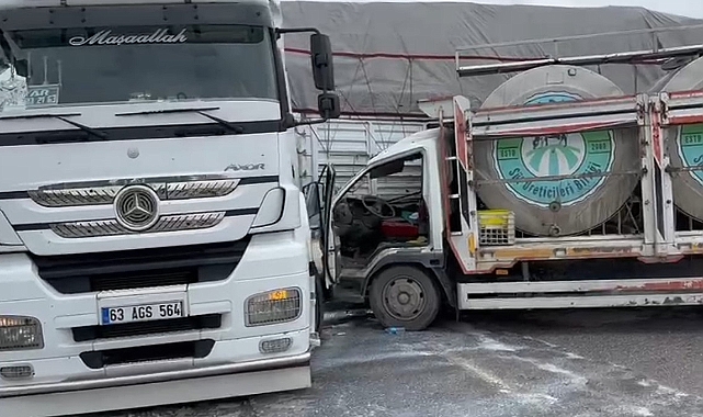 Konya'da çekici ile süt tankeri çarpıştı: 1 yaralı