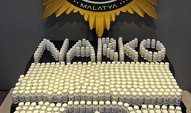 Malatya'da, 2,5 milyon liralık sentetik ecza maddesi ele geçirildi