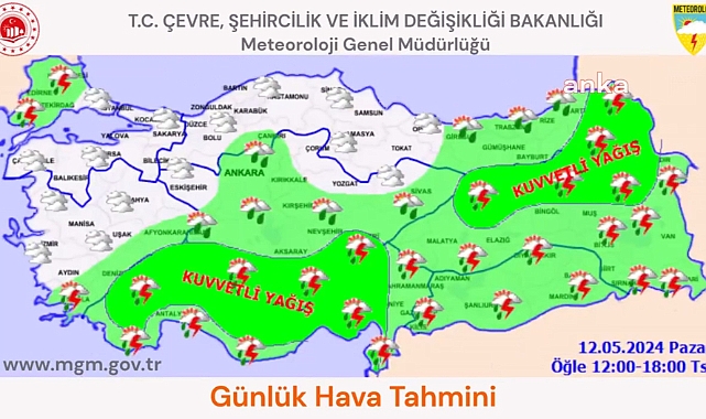 METEOROLOJİ GENEL MÜDÜRLÜĞÜ UYARDI: SAĞANAK VE GÖK GÜRÜLTÜLÜ SAĞANAK YAĞIŞ BEKLENİYOR