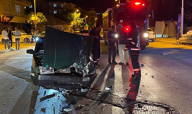 Otomobil ile motosiklet çarpıştı: 1 yaralı