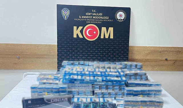 Siirt’te 490 paket kaçak sigara ele geçirildi
